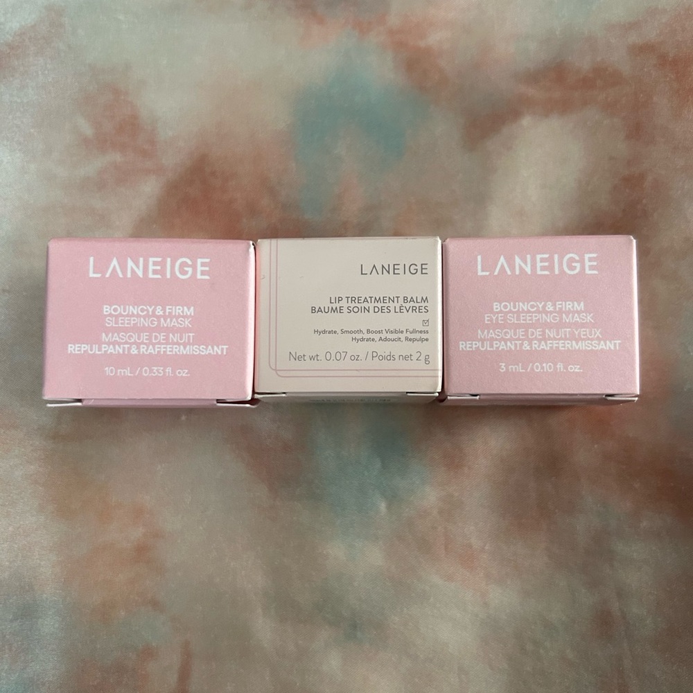 LANEIGE Bouncy & Firm Bundle - Sleeping Mask, Lip Treatment & Eye Sleeping Mask